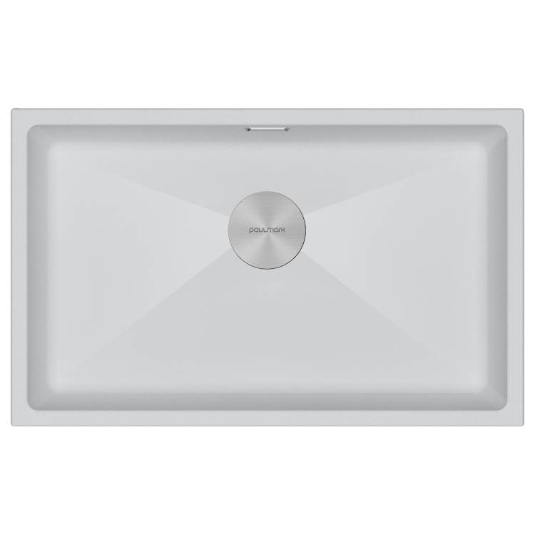 Мойка кухонная Paulmark Lumi 74Uni LU74-WH Белый, 74x46