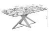 Стол Woodville Vicenza 589755 gloss bulgari white/черный 180(260)x100x76 фото 2