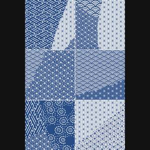 Керамогранит Fioranese Kintsugi KTJX206 20 Japan Mix Blue lucido 20.13x20.13