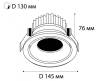 Встраиваемый светильник Italline IT06-6018 black 4000K фото 2