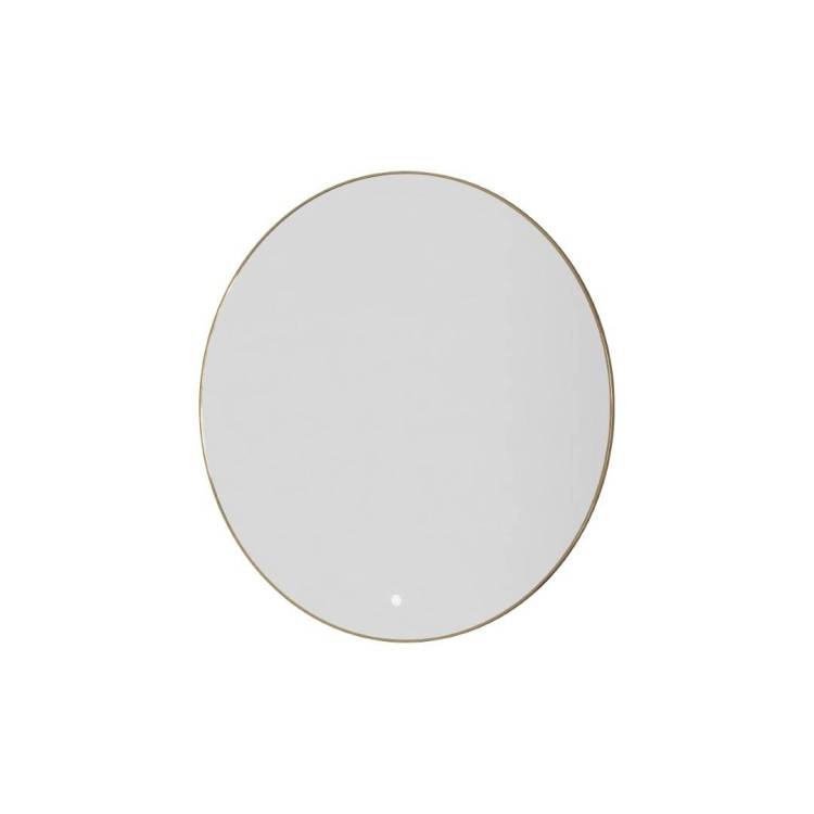 Зеркало Armadi Art 545-80-G с подсветкой, антизапотевание, Gold, 80 см
