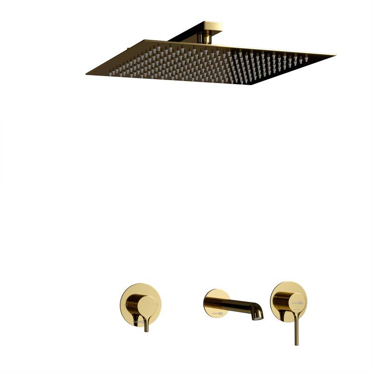 Душевой комплект Wasserkraft Rhein (Рейн) 9951.99DVR2.183.261.443PG золото глянцевое