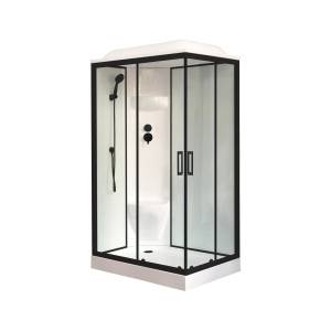 Душевая кабина Royal Bath HP RB8120HP6-WT-BL-L профиль черный, стекло прозрачное, 120x80x217
