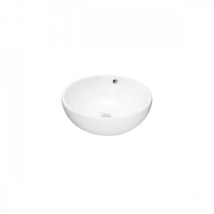 Раковина накладная Bravat Circle C22283W-ENG белая круглая 435x170мм