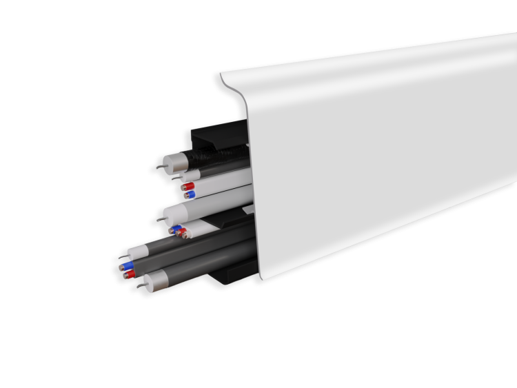 Плинтус Bonkeel Барк 7001 Белый матовый 2200x70x23