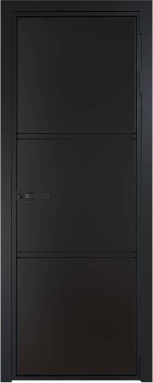 Межкомнатная дверь Profil Doors 3 AX цвет профиля Черный, стекло безопасное 6 мм монохром черный 800x2000