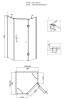Душевой уголок Grossman GR-8090 Classic 90x90x185 трапеция, дверь распашная фото 4