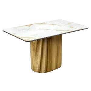 Стол Bradex Home Festa RF 0805 керамогранит calacatte gold, золото 140x85x77