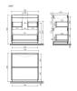 Тумба с раковиной Sancos Libra Floor 80 Дуб чарльстон, белый фото 6
