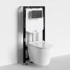 Унитаз с инсталляцией Wasserkraft Aller (Аллер) 10TLT.010.ME.MB02.H002 безободковый, сиденье микролифт, кнопка черный матовый фото 2