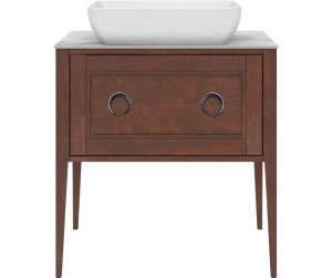 Тумба с раковиной Kerama Marazzi Plaza орех, тумба PL.CN.80.1+1\NUT.M + рак. PLR.wb.60