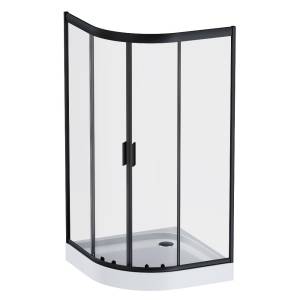 Душевой уголок AM.PM Gem W90G-401-100BT 100x100 стекло прозрачное, профиль черный матовый