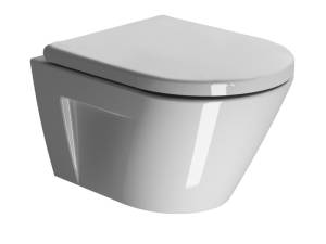 Чаша для подвесного унитаза GSI Norm 861611 безободковая, белый