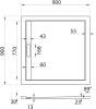 Поддон для душа Cezares TRAY-AS-A-90-30-W 90x90, с сифоном, белый фото 4