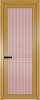 Межкомнатная дверь Profil Doors 1 AGP цвет профиля Золото, стекло безопасное 6 мм мору розовое 600x2000