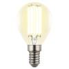 Лампа светодиодная Uniel E14 4W 3000K прозрачная LED-G45-4W/3000K/E14/CL GLY01TR