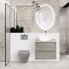 Унитаз подвесной BelBagno Colorato BB062CHR-GR/BB062SC-GR безободковый, сиденье микролфит фото 9