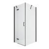 Душевое ограждение NEW TRENDY NEW RENOMA BLACK L 90x80x195 D-0203A/D-0110B (черный)