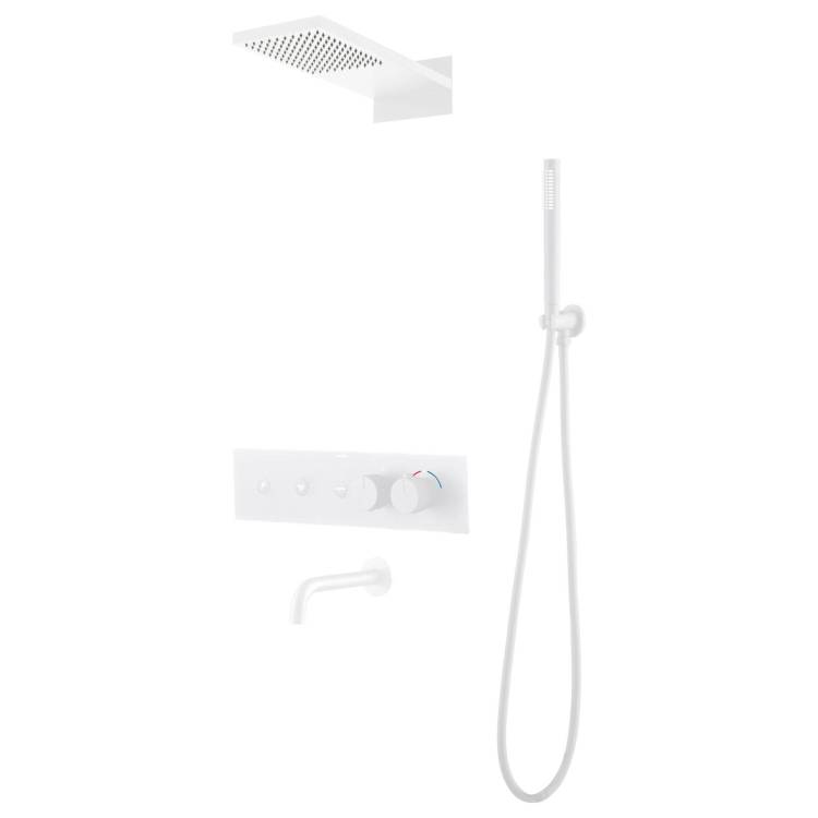 Душевой комплект Boheme Fusion 131-2-MW белый, с внутренней частью