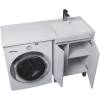 Тумба с раковиной Uperwood Magenta 52930205156 под стиральную машину, напольная, с дверцами, белая, правая, 120 см фото 2