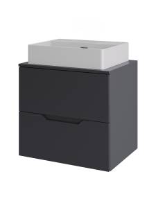 Тумба с раковиной Agger Свит SWE600ETGR-ST-4500W графит матовый, 60 см