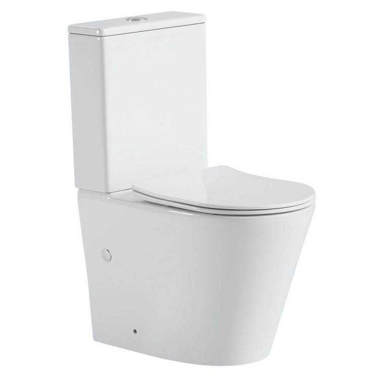 Унитаз компакт Black&White W-7793 7793W Безободковый Белый