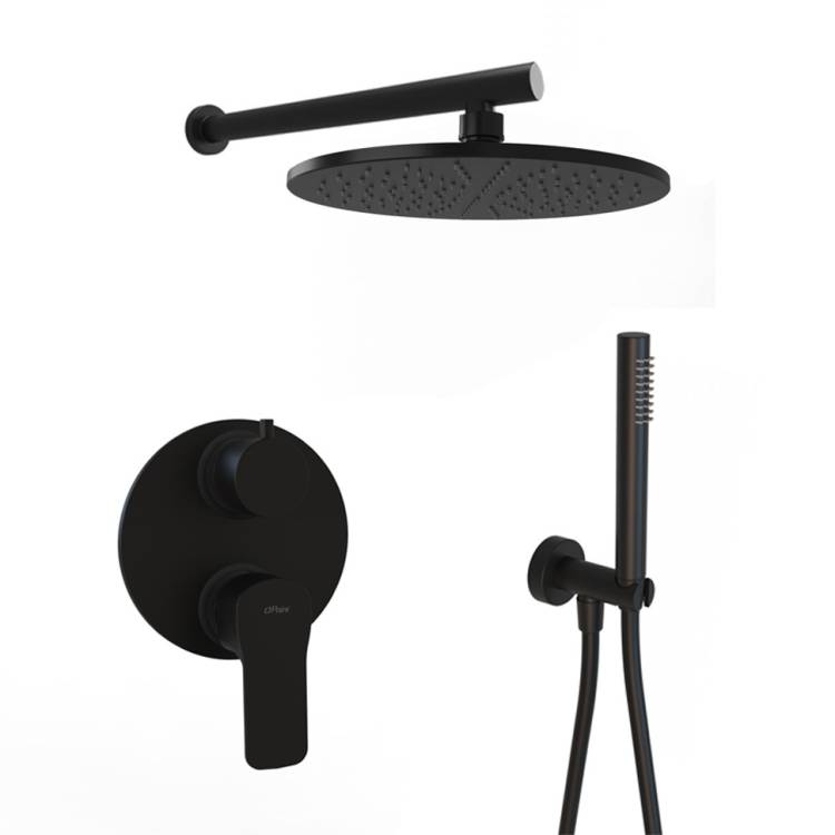 Душевой комплект Paini Viva Style P4YOSET26911SH на 2 потребителя, черный