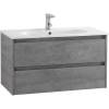 Тумба с раковиной Belbagno Kraft KRAFT-800-2C-SO-CG 80x46x50 Cemento Grigio подвесная с двумя выкатными ящиками фото 2
