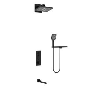 Душевой комплект Vincea Inspire VSFW-433TI4RMB черный матовый, встраиваемый, с термостатом