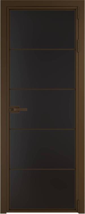 Межкомнатная дверь Profil Doors 5 AX цвет профиля Деорэ, стекло безопасное 6 мм монохром черный 600x2000