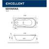 Акриловая ванна Excellent Sekwana 170x75 "NANO" (хром) фото 3