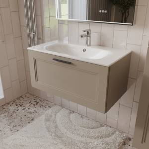 Тумба с раковиной Terminus Classik CLA10801200501O капучино , 80x38