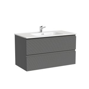 Тумба под раковину Sancos Folk FL90GS Grey soft, 89x44.5x50