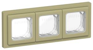 Рамка 3-постовая IEK Flite FI-M30-32-55-K26 оливковый