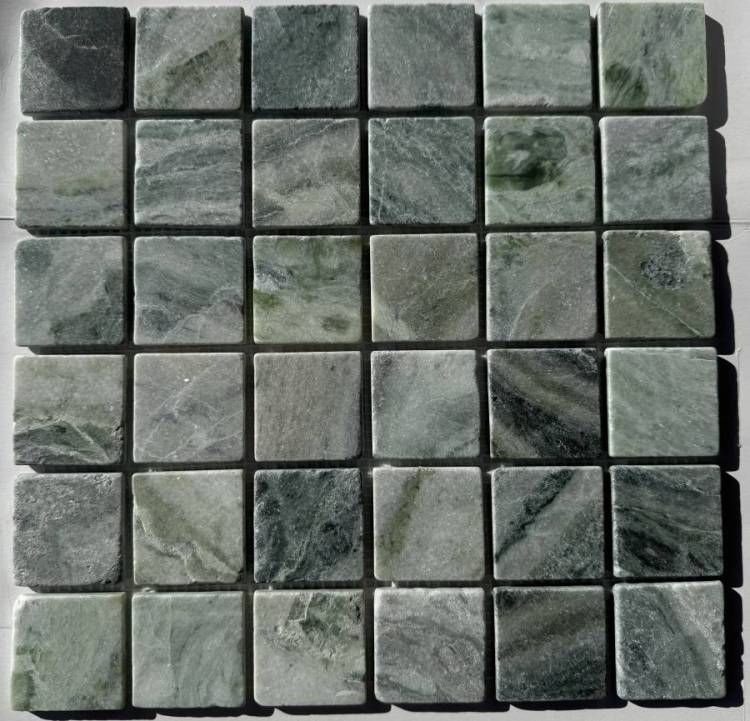 Мозаика Pixel Mosaic Мрамор PIX 315 Jet Green 4.8x4.8 Матовая 30.5x30.5х6