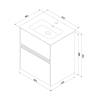 Тумба с раковиной Am.Pm Sense M7BFUX0602OF 60 см, светлое дерево фото 10