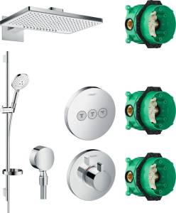 Душевой комплект Hansgrohe Rainmaker Select 460 (2 jet) 24005400 + 26631400 + 27506000 + 15741000 + 15745000