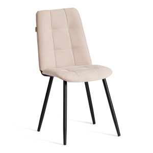 Стул Tetchair Asti 21840 молочный, черный, велюр