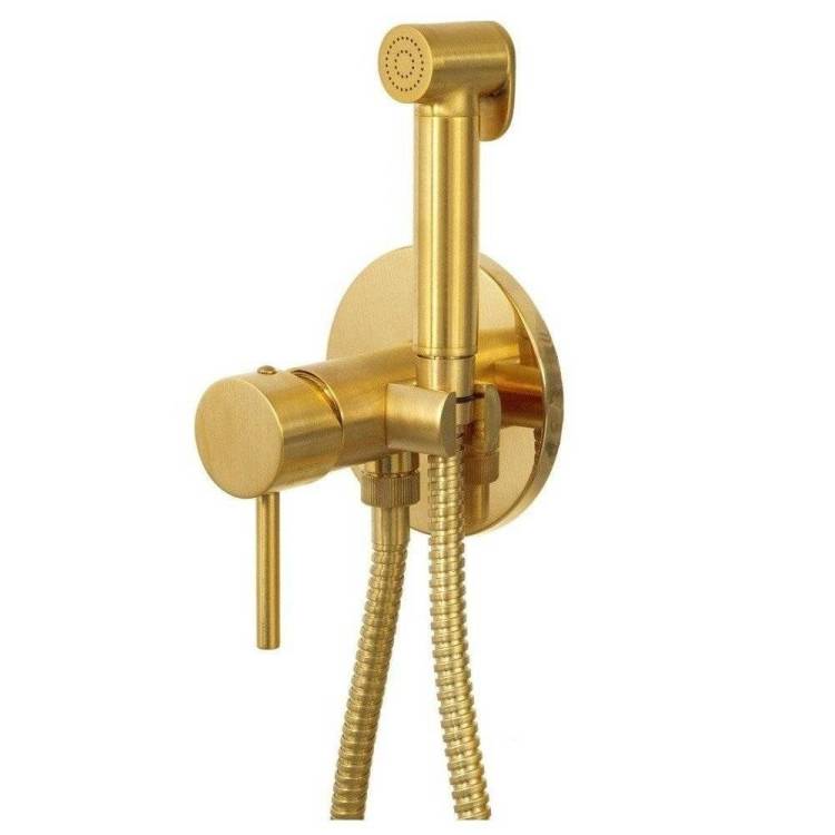 Гигиенический душ Remer X Style X65WBG золотой брашированный, со смесителем