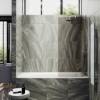 Шторка на ванну MaybahGlass MGV-67-1ш стекло бронза, профиль белый матовый, 1400x500