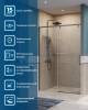 Душевая дверь в нишу BelBagno SOFT_CLOSE-1-BF-1-140-C-GM профиль оружейная сталь, стекло прозрачное, 140x200 фото 10
