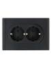 Розетка 2-местная с заземлением и шторками IEK Forte&Piano FP-R24-16-1-K02 черный фото 2
