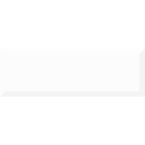 Керамическая плитка Absolut Keramika Monocolor Biselado Brillo Blanco 10x30