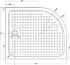 Поддон для душа Cezares Tray TRAY-A-RH-120/100-550-15-W-R R120х100 R, с сифоном фото 3