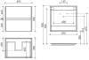 Тумба под раковину Sancos Urban UR60ECH Дуб чарльстон, 59x45x55 фото 3