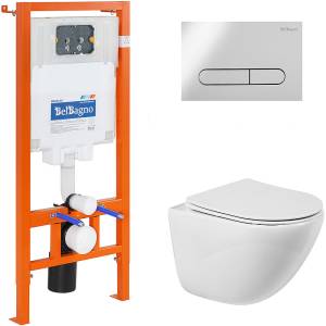Комплект Belbagno Amanda BB051CHR/BB051SC/BB002-80/BB005-PR-CHROME кнопка хром