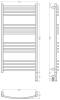 Полотенцесушитель электрический Сунержа Богема 3.1 00-6003-1050 выгнутый, 100x50 фото 4