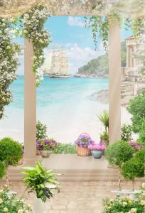 3D Фотообои Artegrafico «Вид на солнечную бухту» FK154 песок