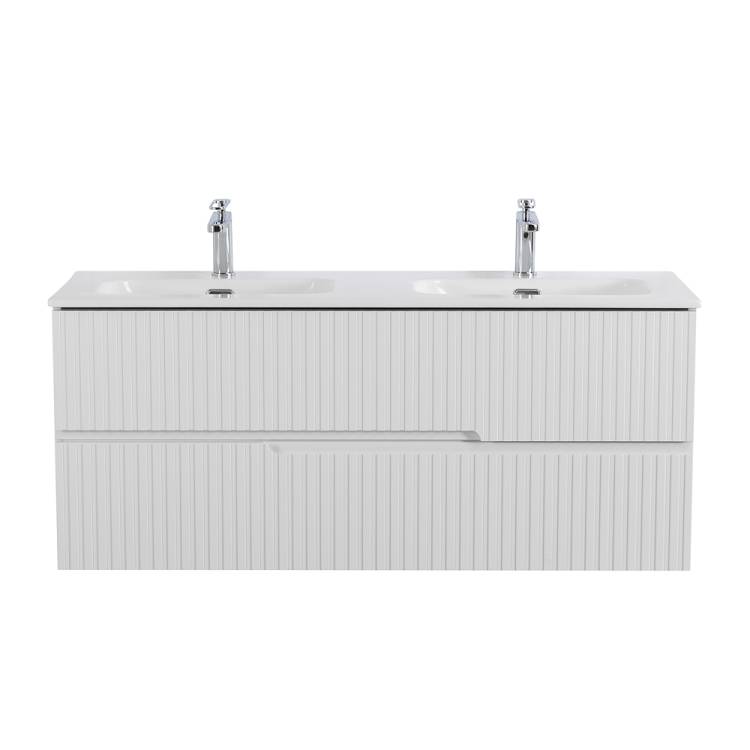 Тумба под раковину Cezares DUET-N-1200-2C-SO-2-BL Bianco Lucido, 120x45.7x50