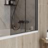 Шторка на ванну Maretti Valentina VA41R8014098-560 профиль черный, стекло тонированное, 80x140 см фото 8